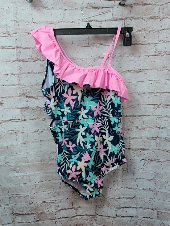 Amazon Other - One-Shoulder Pink Ruffle Floral One-Piece Swimsuit 14 Years Girl's XL